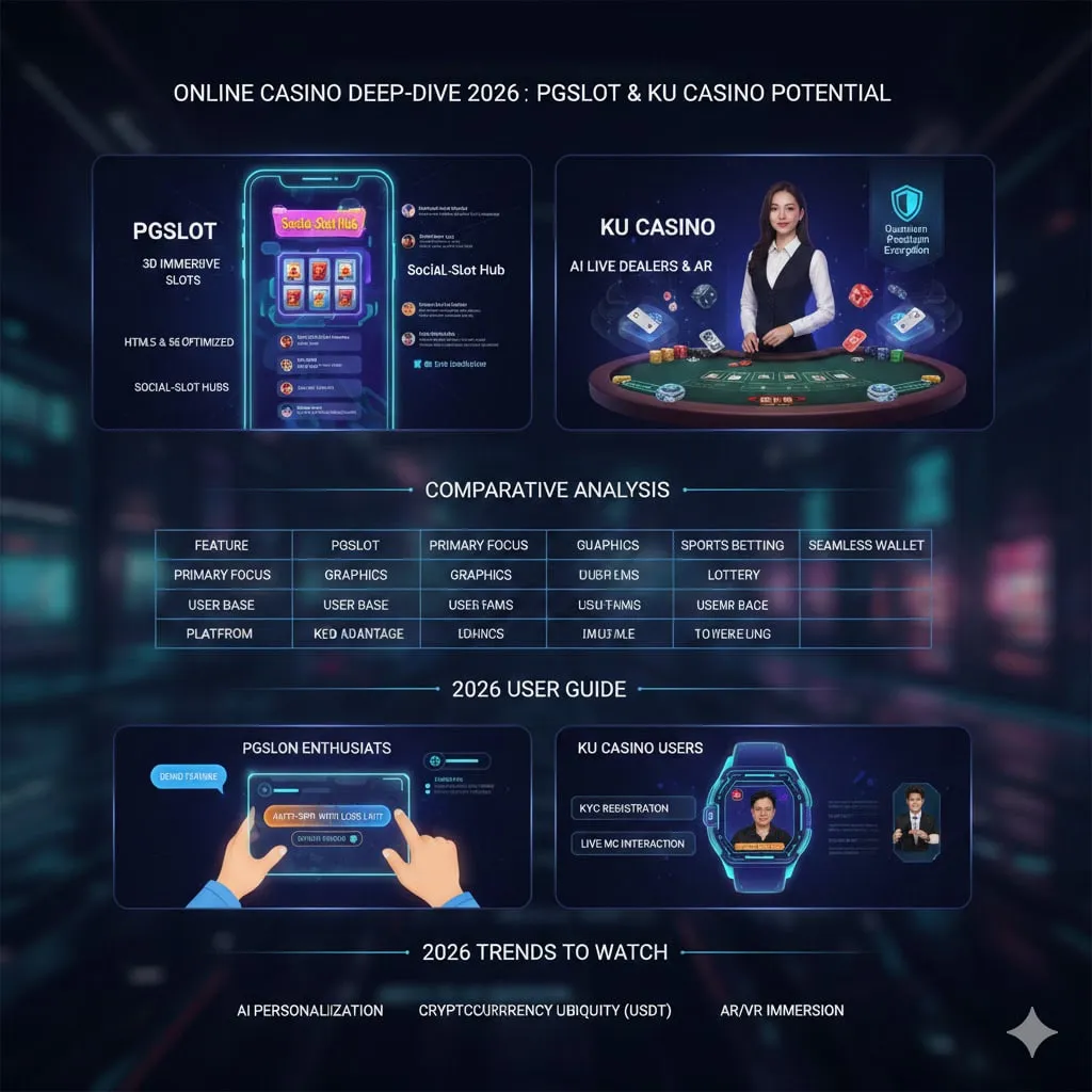 รีวิวเจาะลึกคาสิโนออนไลน์ 2026: วิเคราะห์ศักยภาพ PGSLOT และ KU Casino พร้อมคู่มือการใช้งาน